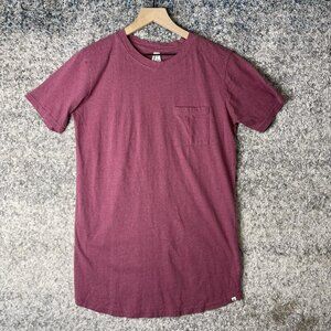 Pact Shirt Mens‎ XS Red Pocket Crewneck 100% Organic Cotton Short Sleeve Casual